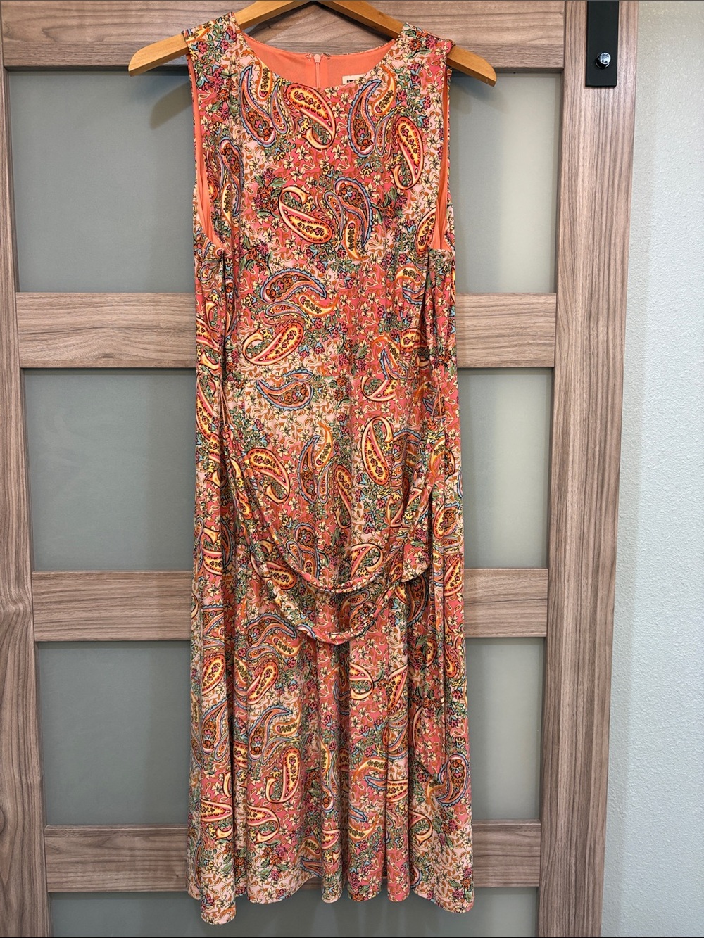 Anne Klein Orange Paisley Maxi Dress